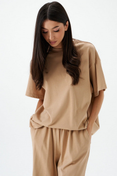 Футболка с объемной печатью из хлопка для повседневной носки ANNETE A2083 - фото 3