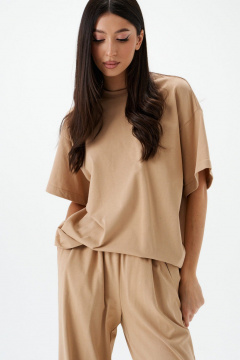 Футболка с объемной печатью из хлопка для повседневной носки ANNETE A2083 - фото 2