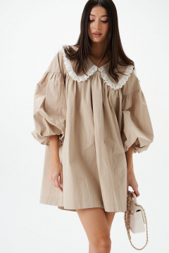 Платье свободного кроя с кружевым воротником из хлопка ANNETE A3538/1 - фото 2