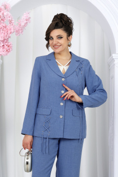 Блуза, брюки, жакет Ninele 7488 небесный - фото 3