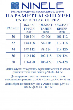 Блуза, брюки Ninele 6054 красный - фото 5