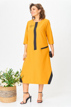 Платье Michel chic 2073/1 горчичный - фото 4