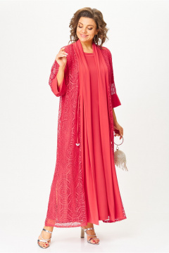 Кардиган, платье Michel chic 1417 коралл - фото 2