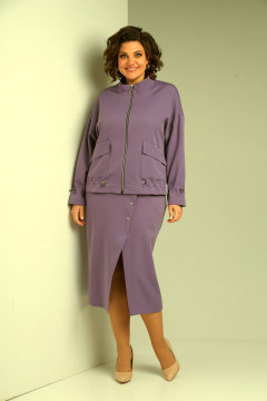 Жакет, футболка, юбка Tensi 369 темная_лаванда - фото 1