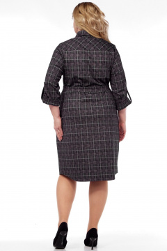 Платье LadyThreeStars 2474 клетка_с_малиновым - фото 4