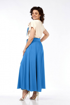 Платье Ольга Стиль С-912 молочно-голубой - фото 2