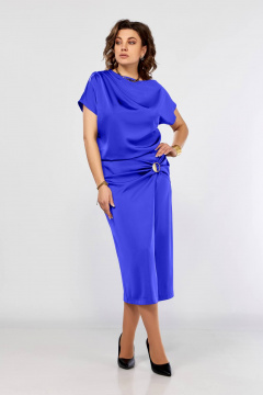 Платье Ольга Стиль С-902 василек - фото 4