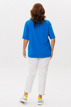 Брюки, футболка Michel chic 1419 лазурь,белый - фото 5