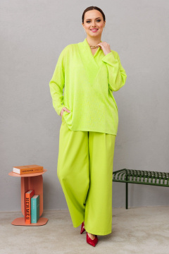 Блуза, брюки Anastasia 1209 лаймовый - фото 4
