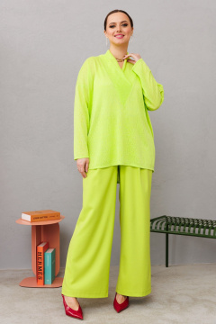 Блуза, брюки Anastasia 1209 лаймовый - фото 1
