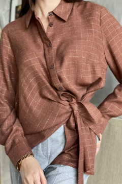 Блуза КАЛИНКА ВВ-4010-О23 корица - фото 4