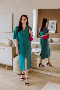 Юбка КАЛИНКА ВВ-4210-В24 бирюзовый - фото 2