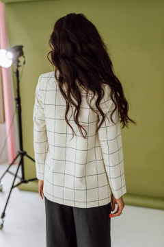 Жакет КАЛИНКА ВК-3484А-Л24 натурально-черная клетка - фото 2