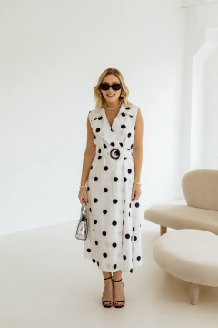 Платье КАЛИНКА ВЛ-3716-Л24 бело-черный - фото 1