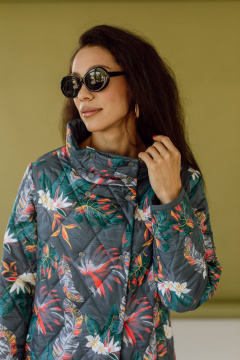 Пальто КАЛИНКА ВС-4078-В24 серо-зеленый - фото 3