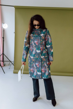 Пальто КАЛИНКА ВС-4078-В24 серо-зеленый - фото 1