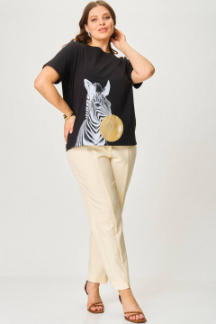 Майка SOVA 11283 черный+золото - фото 3