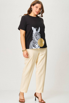 Майка SOVA 11283 черный+золото - фото 2