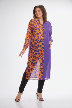 Рубашка Avenue 0315-5 фиолетовый+дизайн - фото 1