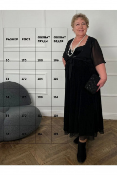 Платье Tammi 3Т103-25/2 черный - фото 3