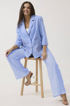 Брюки, жакет Ma Сherie 3133 голубой - фото 2