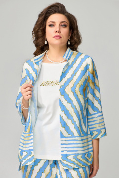 Блуза, брюки, топ Fita 1563 голубой - фото 5