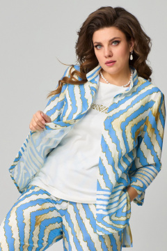 Блуза, брюки, топ Fita 1563 голубой - фото 4