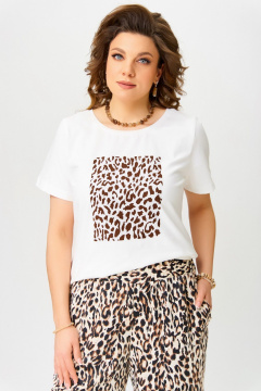 Джемпер Fita 20361 коричнево-молочный - фото 1