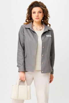 Бомбер Fita 20652 угольно-коричневый - фото 3