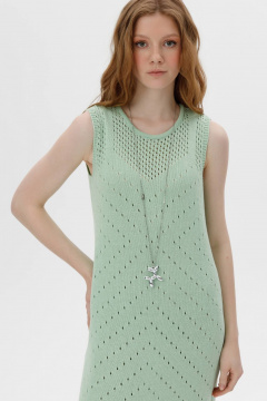 Платье Romgil РВ0216-ХЛ4 зеленая мята - фото 3