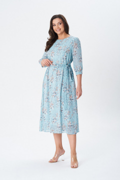 Платье Gizart 5203/1 бирюза_цветок - фото 1