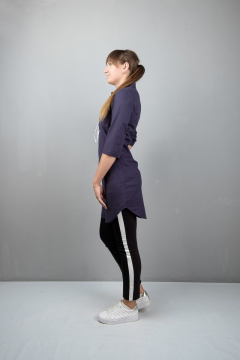 Туника А-силуэта с декоративной шнуровкой на планке Mita ЖМ951 - фото 2