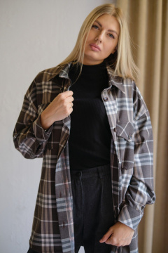 Рубашка Colibri А_136 коричневый - фото 1