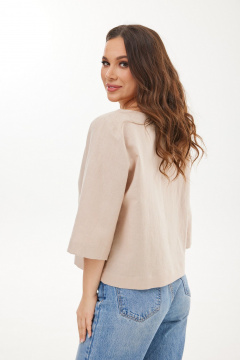 Блуза Mirolia 1245 бежевый - фото 4