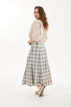 Юбка Mirolia 1117 бежевая_клетка - фото 4