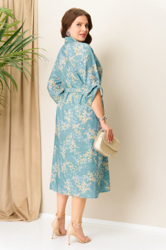 Платье VOLNA 1408 бирюзовый/цветы - фото 3