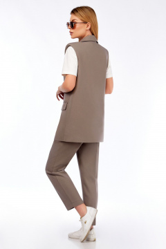 Брюки, жакет, футболка LEANNA-STYLE 9024-1 бежевый - фото 5