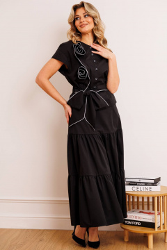 Блуза, юбка Мода Юрс 2903 черный - фото 2