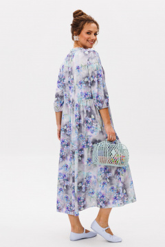 Платье Mubliz 257 голубой-цветы - фото 2