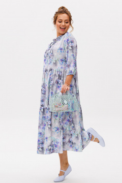 Платье Mubliz 257 голубой-цветы - фото 4