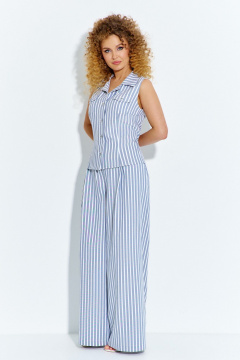 Брюки, жилет Euromoda 597 полоска_синяя - фото 2