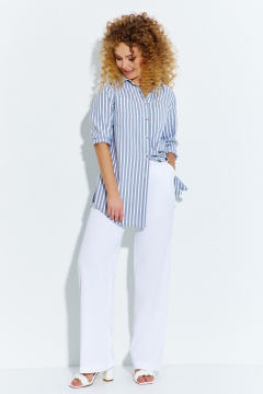 Брюки, рубашка Euromoda 596 синяя_полоса - фото 1
