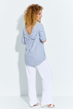 Брюки, рубашка Euromoda 596 синяя_полоса - фото 2