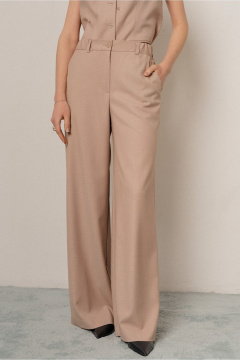 Демисезонные брюки палаццо из костюмной ткани JRSy 2539 - фото 1