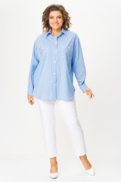 Блуза Svetlana-Style 2117 голубая_полоска - фото 3