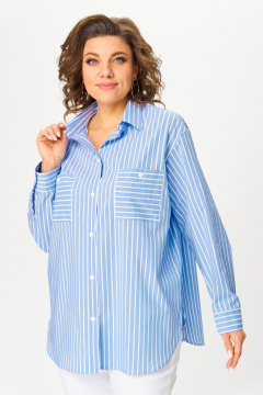 Блуза Svetlana-Style 2117 голубая_полоска - фото 1