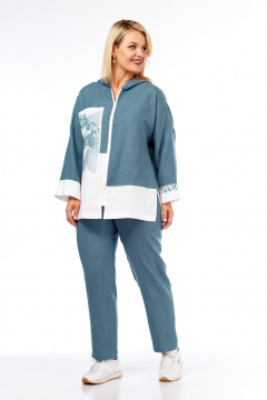 Брюки, кардиган Диомант 2045 бирюза - фото 2