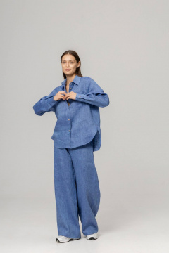 Брюки, рубашка Twok 110204 деним - фото 2
