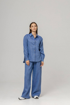 Брюки, рубашка Twok 110204 деним - фото 1