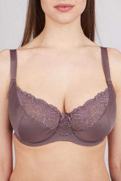 Бюстгальтер коричневый мягкая чашка тройное диагональное членение Milavitsa 102830 шоколадный трюфель - фото 1